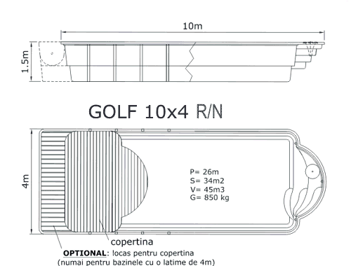Piscina Golf Na 10x4 Na